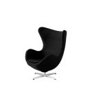 Fritz Hansen Miniature Ægget Lænestol Sort